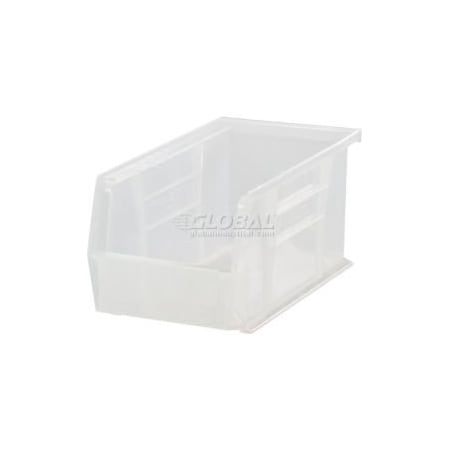 Quantum Storage Systems Hang & Stack Storage Bin, Plastic, Clear, 12 PK QUS234CL